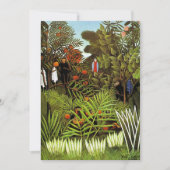 Exotisch landschap van Henri Rousseau Feestdagenkaart (Voorkant)
