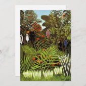 Exotisch landschap van Henri Rousseau Feestdagenkaart (Voorkant / Achterkant)