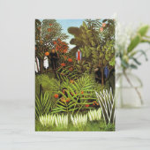 Exotisch landschap van Henri Rousseau Feestdagenkaart (Staand voorkant)