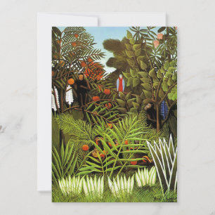 Exotisch landschap van Henri Rousseau Feestdagenkaart
