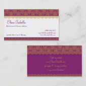 Exotisch, legant, koninklijk Visitekaartje (Voorkant / Achterkant)