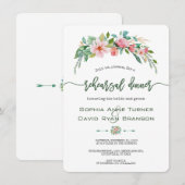 Exotisch Luau Tropisch Bloemendiner Kaart (Voorkant / Achterkant)