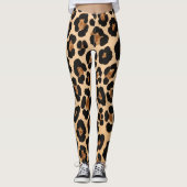 exotisch luipaardpatroon leggings (Voorkant)