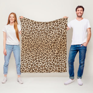 Exotisch luipaardprint patroonontwerp fleece deken