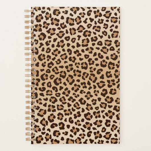Exotisch luipaardprintpatroon ontwerp planner (Voorkant)