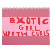 exotisch meisje met curls kalender (Hoes)