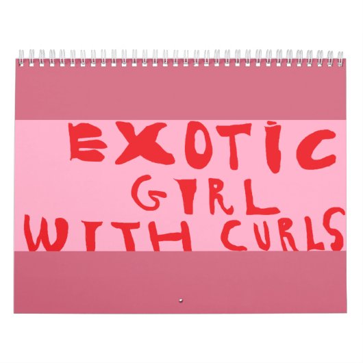 exotisch meisje met curls kalender (Hoes)