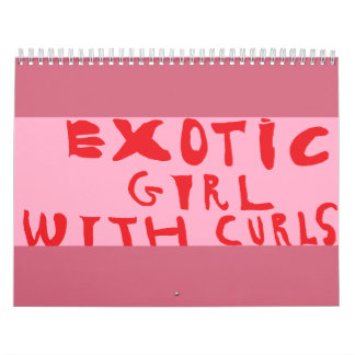 exotisch meisje met curls kalender