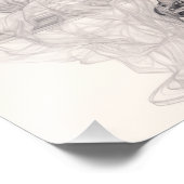 Exotisch Meisje op een Bank Foto Afdruk (Hoek)