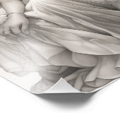 Exotisch Meisje op een Bank Foto Afdruk (Hoek)