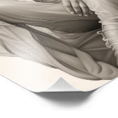 Exotisch Meisje op een Bank Foto Afdruk (Hoek)