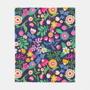 Exotisch met de hand geschilderd bloempatroon-4833 fleece deken