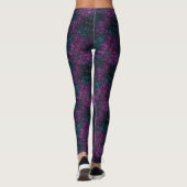 Exotisch Motief Bloemblad Dameskleding Workout Leggings (Achterkant)