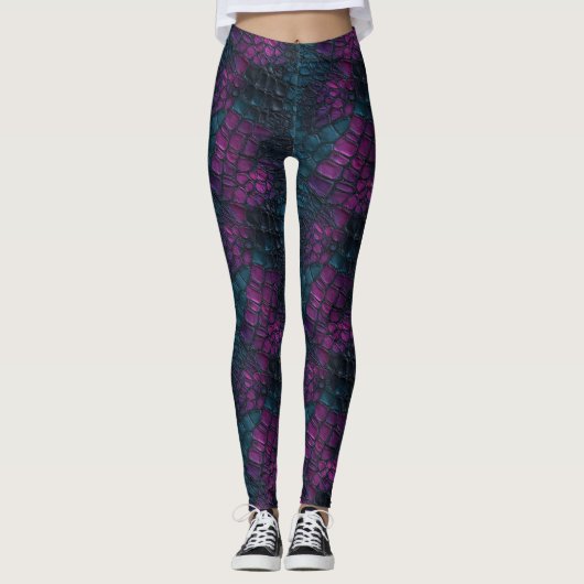 Exotisch Motief Bloemblad Dameskleding Workout Leggings (Voorkant)