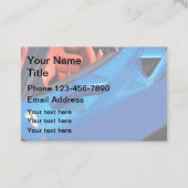 Exotisch motorrijtuigenthema visitekaartje (Achterkant)