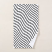 EXOTISCH NEUTRAL GRAY ZEBRA STRIPES BATH TOWEL SET BAD HANDDOEK (Handdoek)