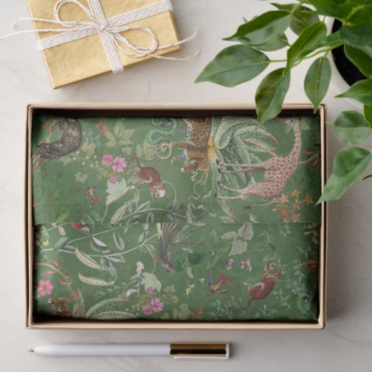 Exotisch Oerwoud Fantasy - Green Tissue Paper Tissuepapier (Geschenk)