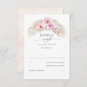 Exotisch Oerwoud Foliage Elegant Wedding RSVP (Voorkant / Achterkant)