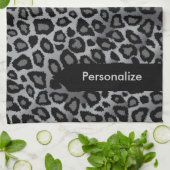 Exotisch Oerwoud Grijze luipaard Dierafdrukken Theedoek (Gevouwen)