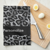 Exotisch Oerwoud Grijze luipaard Dierafdrukken Theedoek (Quarter Fold)