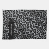 Exotisch Oerwoud Grijze luipaard Dierafdrukken Theedoek (Horizontaal)