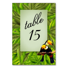 Exotisch Oerwoud Toucan-tabelnummer Kaart
