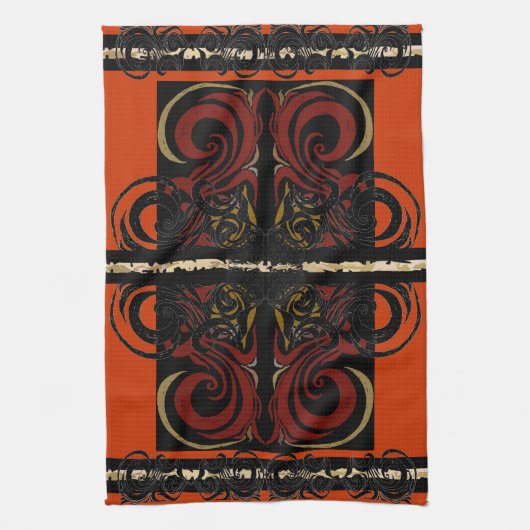 Exotisch Oranje handdoek (Verticaal)