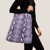 Exotisch Paars Lila Python Snakeskin Crossbody Tas (Dichtbij)