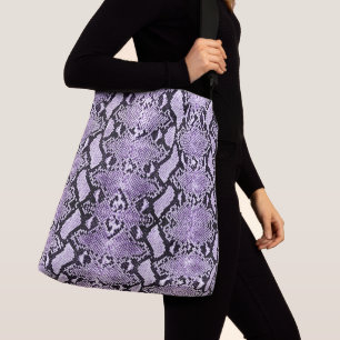 Exotisch Paars Lila Python Snakeskin Crossbody Tas