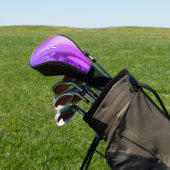 Exotisch Paars marmer Initiaal Golfheadcover (Insitu)