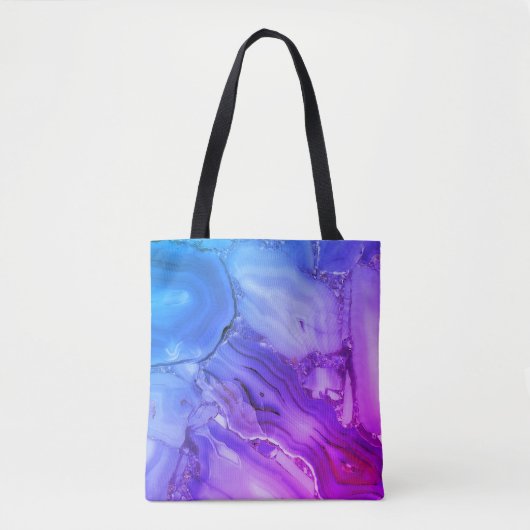 Exotisch paars marmer tote bag (Voorkant)