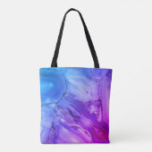 Exotisch paars marmer tote bag (Achterkant)