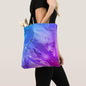 Exotisch paars marmer tote bag (Dichtbij)