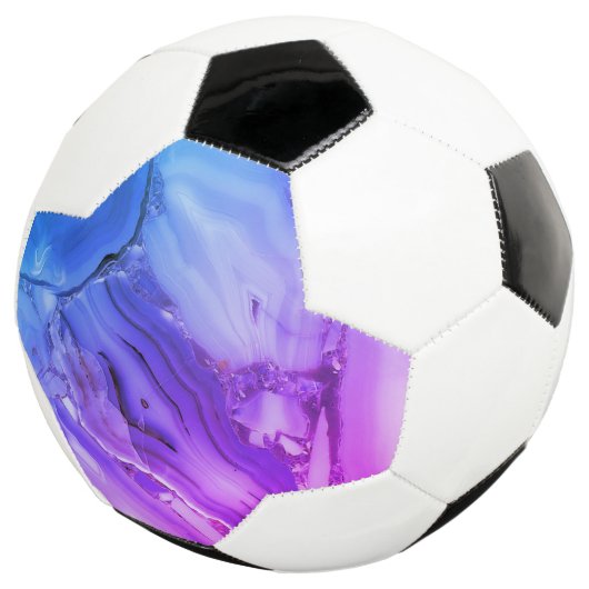 Exotisch paars marmer voetbal (Drie kwart)