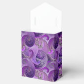Exotisch Paarse Paisley Damask Pattern Bedankdoosjes (Geopend)