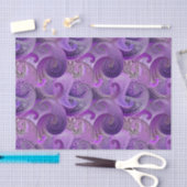 Exotisch Paarse Paisley-patroon Tissuepapier (Craft)