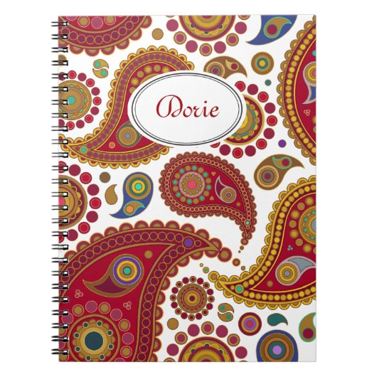 Exotisch Paisley Notitieboek (Voorkant)