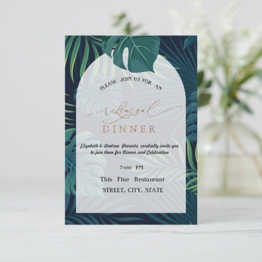  Exotisch Palmbladeren Oefenavond   Kaart (Staand voorkant)