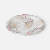 Exotisch Pampasgras Koning Protea Bloemen Ieder Fe Papieren Bordje (Gekanteld)