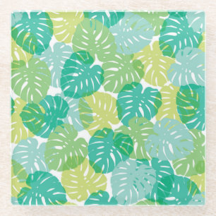 Exotisch Plant: Tropical Monstera Glazen Onderzetter