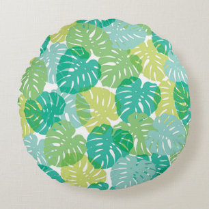 Exotisch Plant: Tropical Monstera Rond Kussen