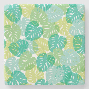 Exotisch Plant: Tropical Monstera Stenen Onderzetter