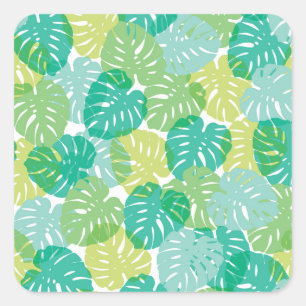 Exotisch Plant: Tropical Monstera Vierkante Sticker