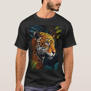 Exotisch regenwoud grote kat heren- en dames- t-shirt