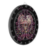 Exotisch roze dartbord (Voorkant Links)
