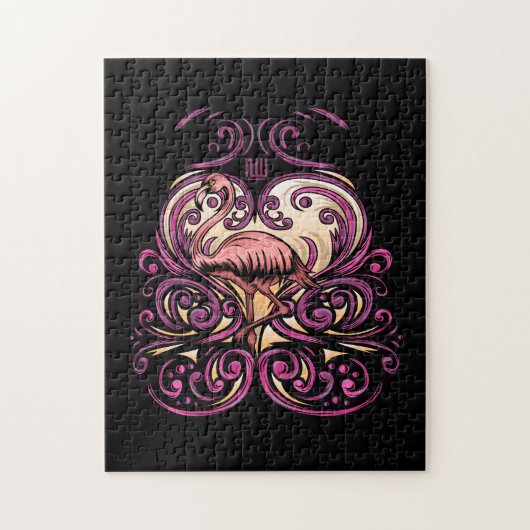 Exotisch roze legpuzzel (Verticaal)