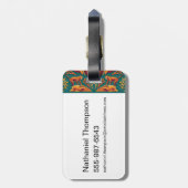 Exotisch Safari wandtapijtpatroon - De Witte Lotus Bagagelabel (Achterkant verticaal)