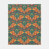 Exotisch Safari wandtapijtpatroon - De Witte Lotus Fleece Deken (Voorkant)