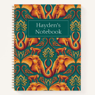 Exotisch Safari wandtapijtpatroon - De Witte Lotus Notitieboek