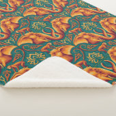 Exotisch Safari wandtapijtpatroon - De Witte Lotus Sherpa Deken (3/4)